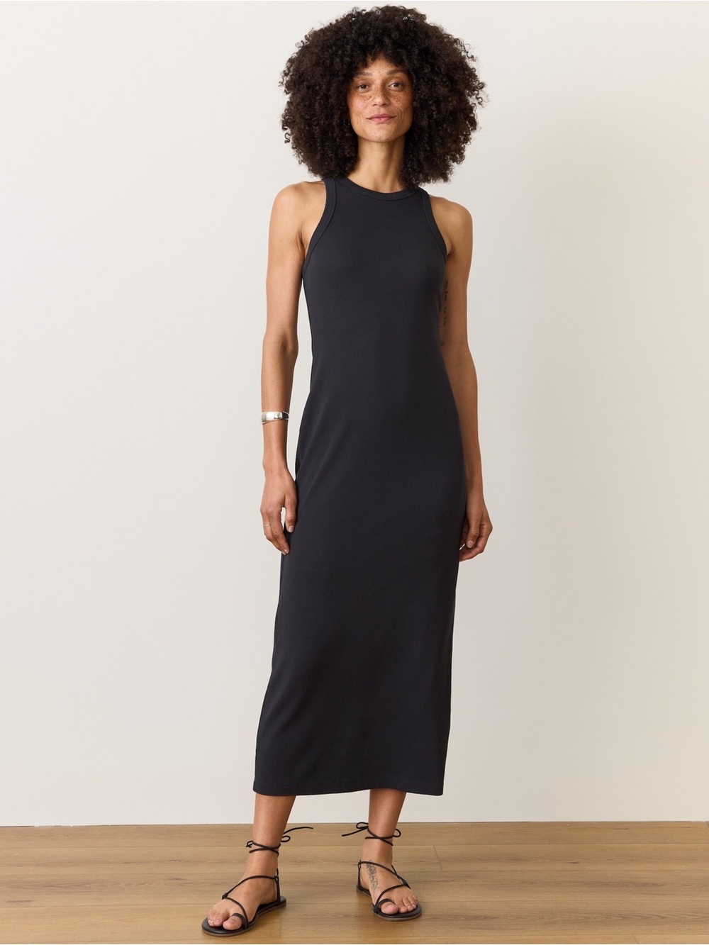 Marine Layer Lexi Rib Sun-In Dress Black Size Medium